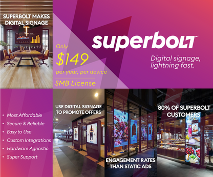 Bundle Deal SMB License – Plug & Play Digital Menu Boards