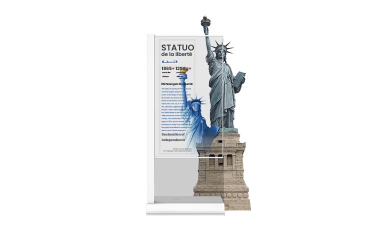 55-Inch Transparent OLED Art Kiosk